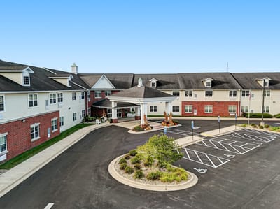 Exterior view of Bellaire at Stone Port with landscaping