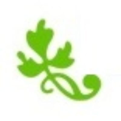 Green decorative leaf logo