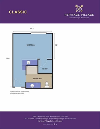 A floor plan of a bedroom and bathroom layout