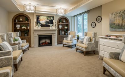 Cozy common area with comfortable seating and decor