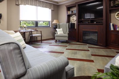 Cozy interior lounge area with comfortable seating