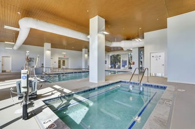 Interior view of a therapy pool area