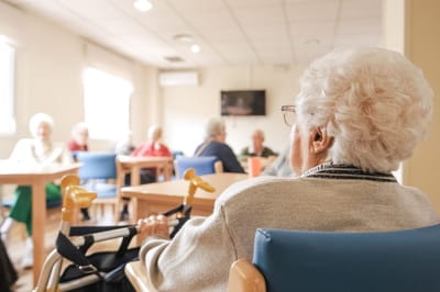 Residents engaged in a common area activity