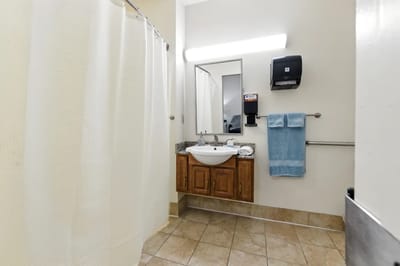 A clean and well-maintained bathroom