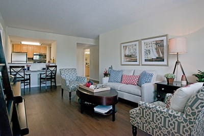 Interior view of a cozy living room