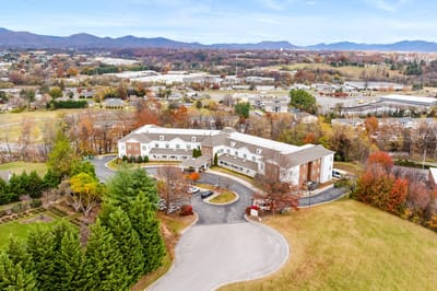 Aerial view of TerraBella Salem with surrounding landscape