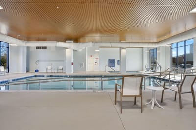 Indoor swimming pool with natural light