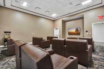 Comfortable seating area in a common room
