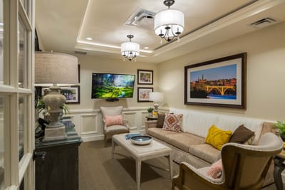 Cozy common area with comfortable seating and decor