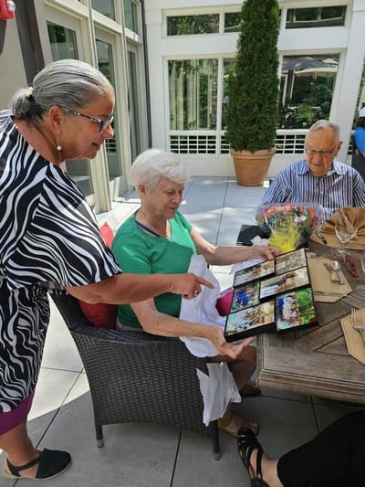 Residents enjoying an outdoor activity together