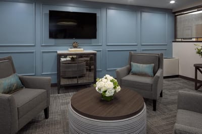 Inviting common area with seating and decor