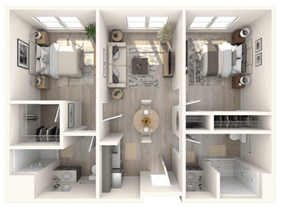 Architectural floor plan of a residential unit