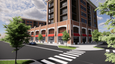 Exterior view of a modern assisted living facility