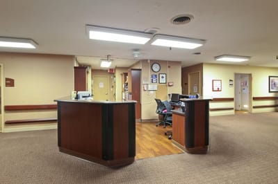 Reception area of the assisted living facility