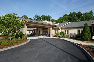 Exterior view of Preston Place Suites entrance