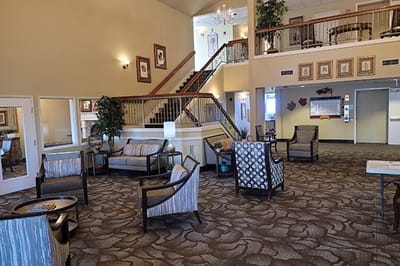 Interior view of a bright and spacious common area