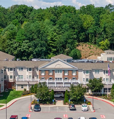 Aerial view of The Legacy at North Augusta building exterior