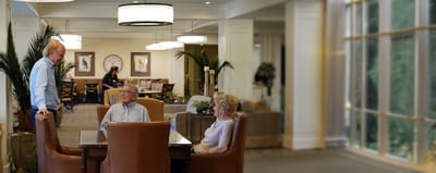 Residents socializing in a common area