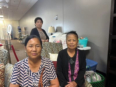 Residents enjoying a gathering in a common area