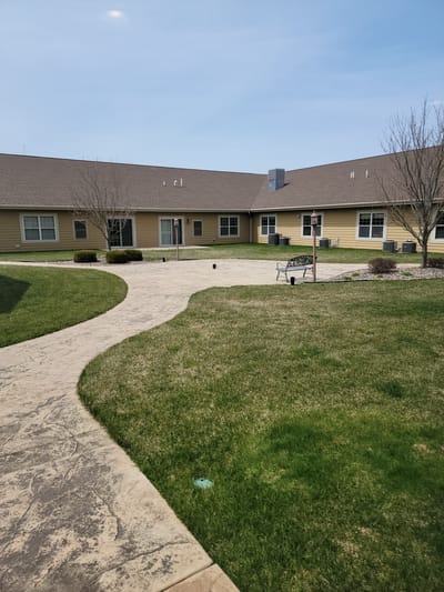 Outdoor pathway leading to the facility