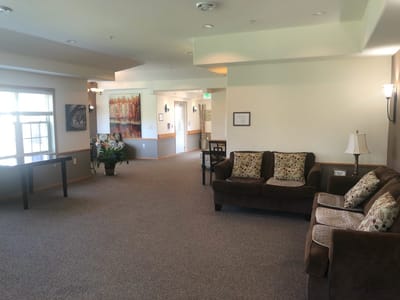 Cozy common area with seating and decor