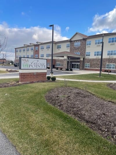 Exterior view of Prairie Pointe Assisted Living facility