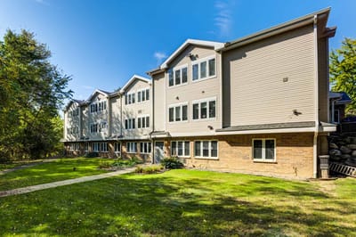 View of the facility's exterior from the garden