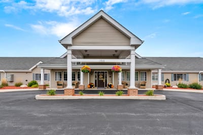 Exterior view of LakeHouse New Holstein entrance