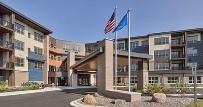 Front entrance of Cardinal View Senior Living facility