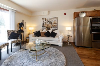 Cozy interior of a living space in a senior facility