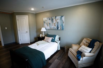 Cozy private resident room with a welcoming atmosphere