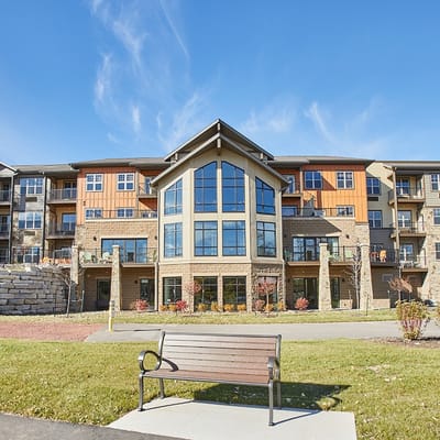 Exterior view of Eagle Point Senior Living building