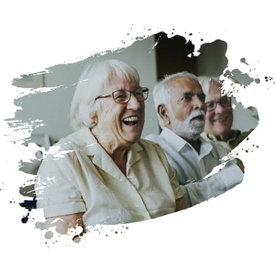Residents enjoying a social moment in a common area