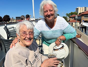 Pro Health Care Regency Senior Comm Muskego, assisted living — Two smiling women on a boat deck