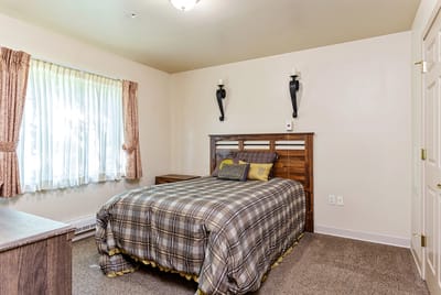 Private resident room with cozy decor