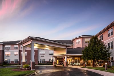 Front exterior view of Parkside Assisted Living building