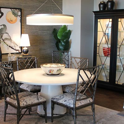 Elegant dining area in a senior living facility