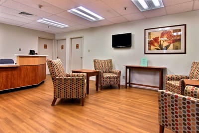 Common area with seating and decor