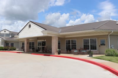 Front entrance of the OakView Nursing & Rehabilitation facility