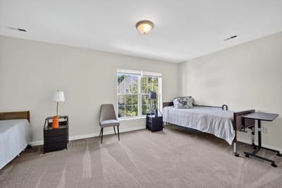 Bright and spacious shared bedroom with two beds