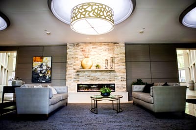 Elegant lounge area with modern decor