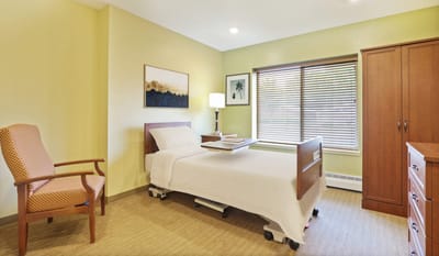 Well-furnished private resident room with natural light