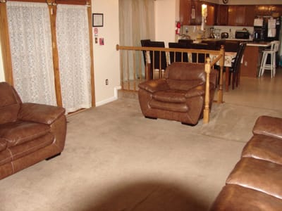 Comfortable seating area in a shared space