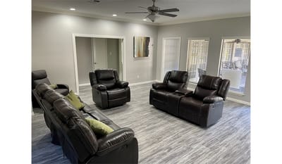 Comfortable seating area in the facility
