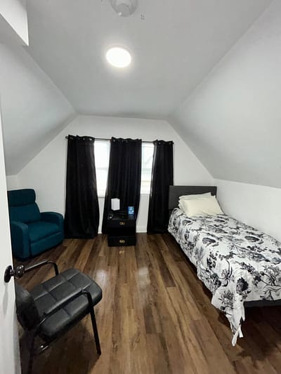 Interior view of a private resident room