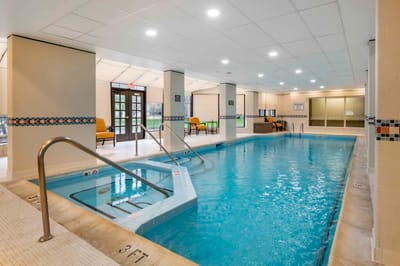 Indoor swimming pool with accessible features