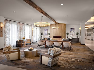 Common area with comfortable seating and decor.