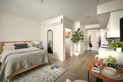 Modern interior of a resident room.