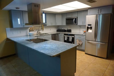 Modern kitchen in a senior living facility