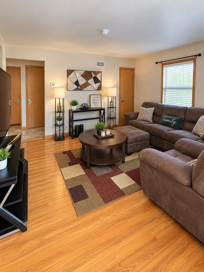 Cozy common area in a senior living facility